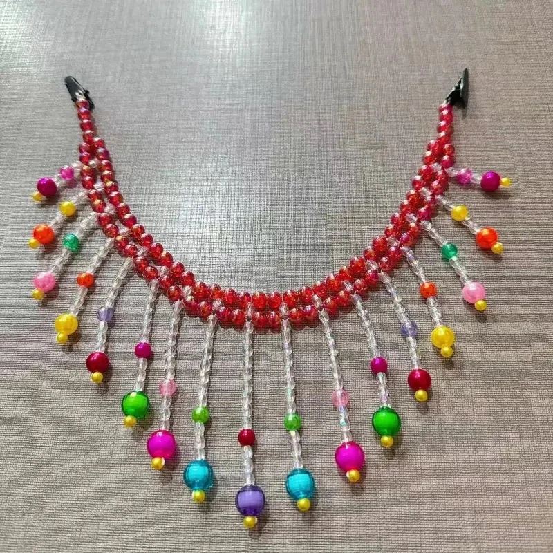 新品额头链炫彩珠光演出表演二人转广场舞饰品头饰