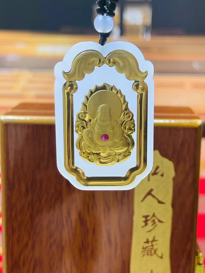 Z073-时尚大气和田玉佛公吊坠【YH-ZZY】【WD-LY】