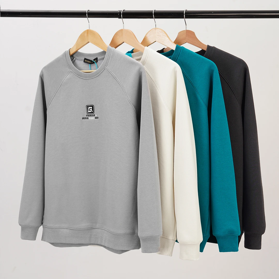 【加绒加厚】森老板200斤以上大码男装冬季休闲男士新爆款圆领卫衣