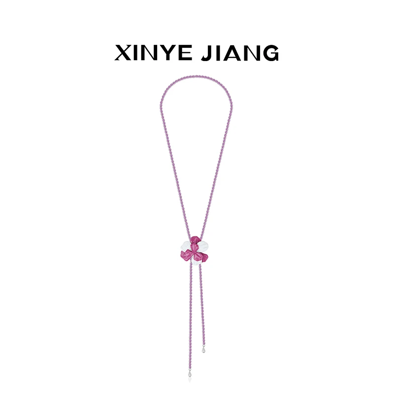 XINYE JIANG/饰品 铜合成锆石项链 大丽花经典项链