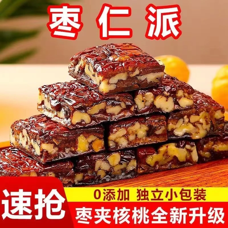 【特惠装】枣仁派新疆红枣夹核桃仁枣糕真空小装孕妇特产零食