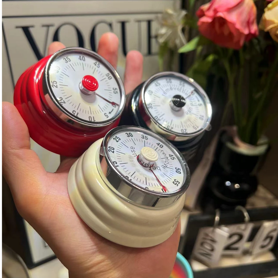 日式机械计时器厨房做饭定时提醒器可视化时间管理闹钟倒计时磁吸