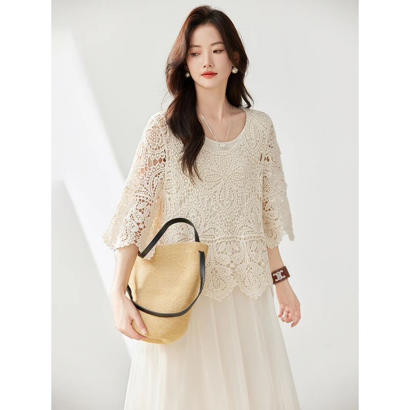 针织衫背心背带连衣裙两件套女夏新款宽松时尚a字裙套装TC2804