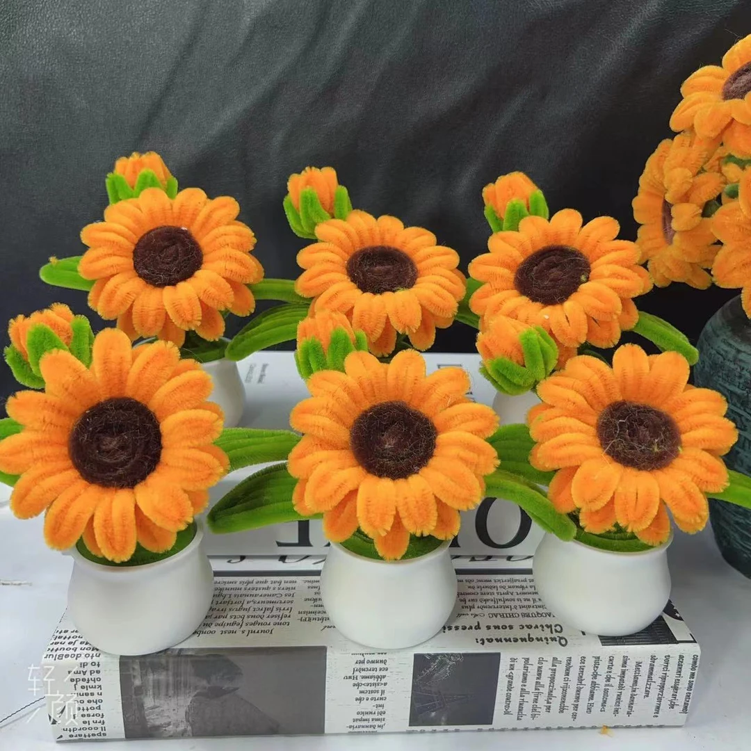感恩教师节扭扭棒向日葵小盆栽材料包手工制作手工创意DIY
