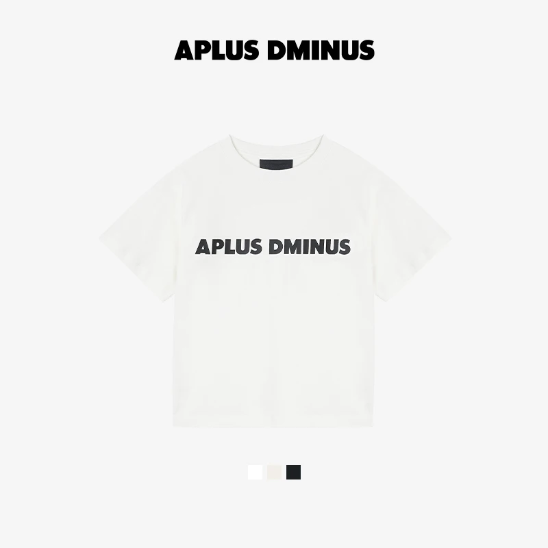 APLUS DMINUS潮牌多色儿童短袖T恤夏简约潮流美式运动上衣中大童
