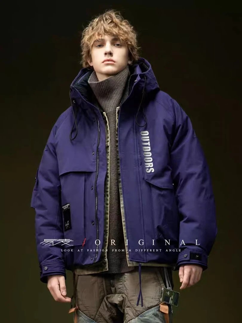 【BUFAN潮品】2024冬季时尚白鸭绒宽松保暖高街加厚潮牌外套  24111