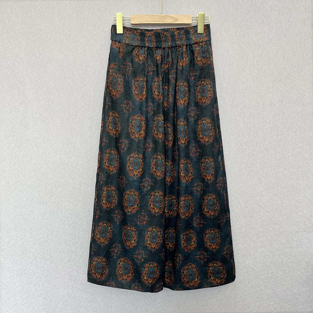 古韵蚕物【9937】专柜正品香云纱100%桑蚕丝老料百搭阔腿裤女