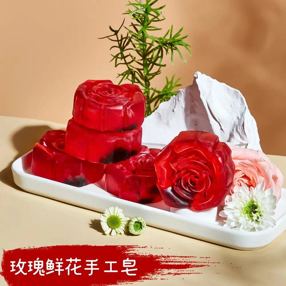 100克玫瑰花型精油皂