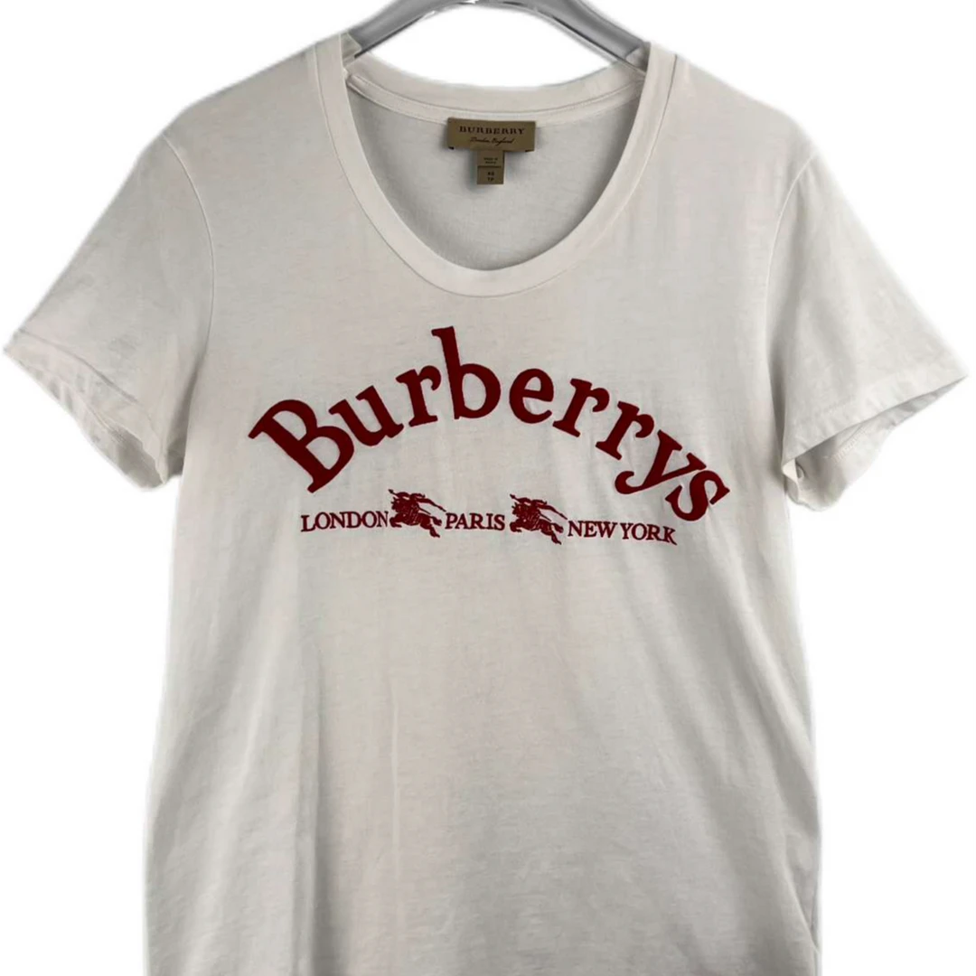 99新 8219966 Burberry 博柏利 刺绣logo圆领女士短袖T恤 白色 XS
