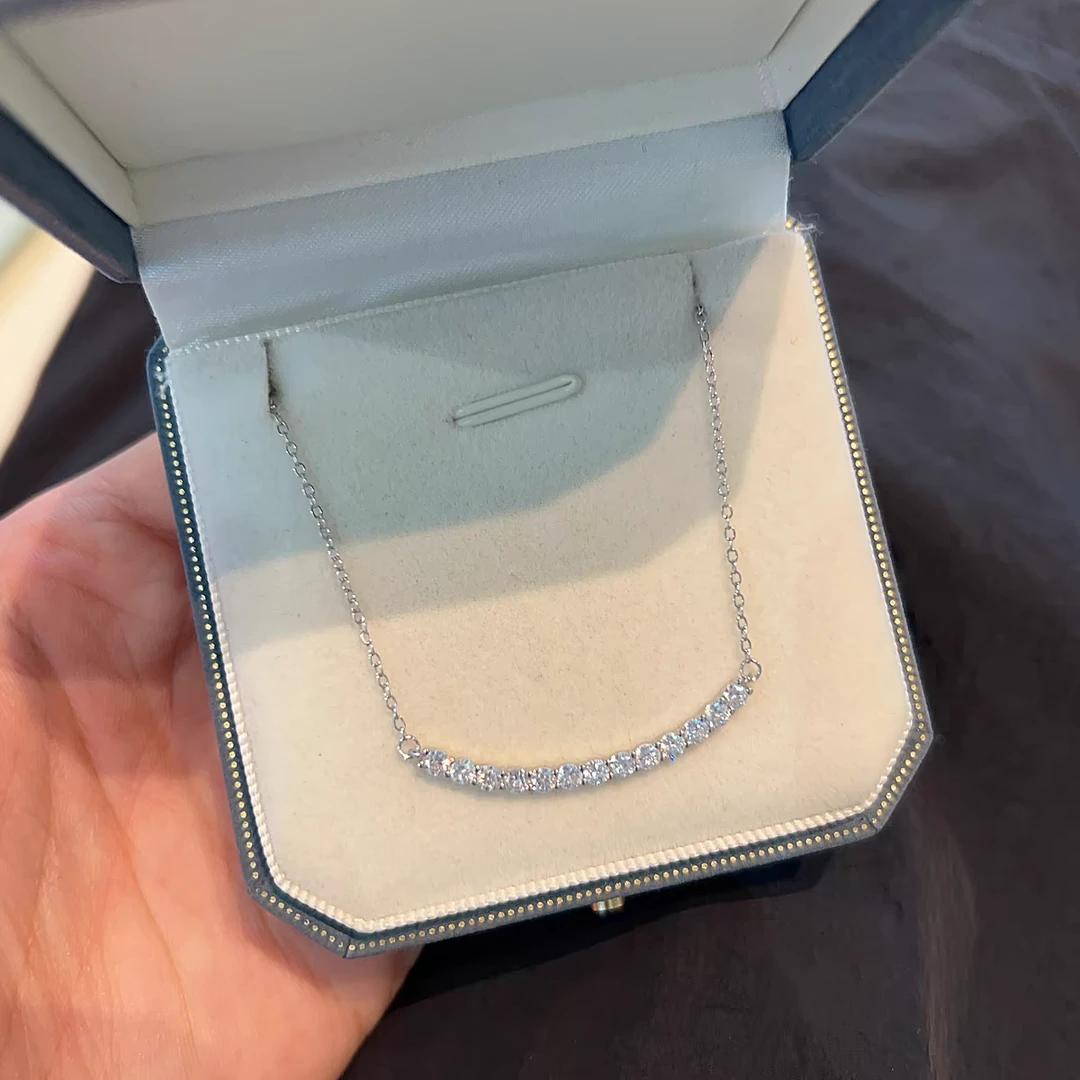 合金项链 微笑项链ins网红同款小众设计轻奢笑脸锁骨链