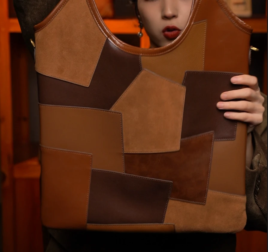 LEATHER BAG STUDIO 原创高定 ”托特“ 真皮包-H1358