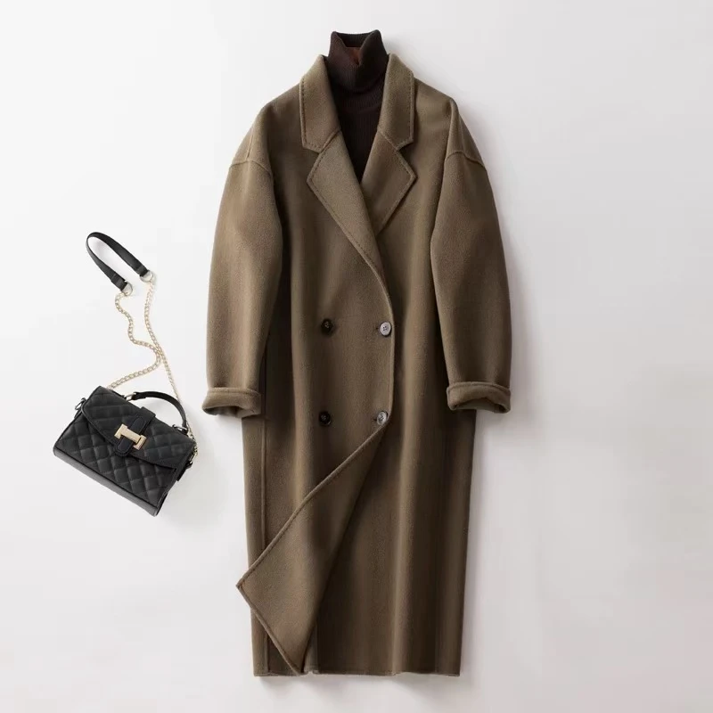 【大衣】秋冬季加厚大衣外套显瘦气质宽松女装9187[SX]J