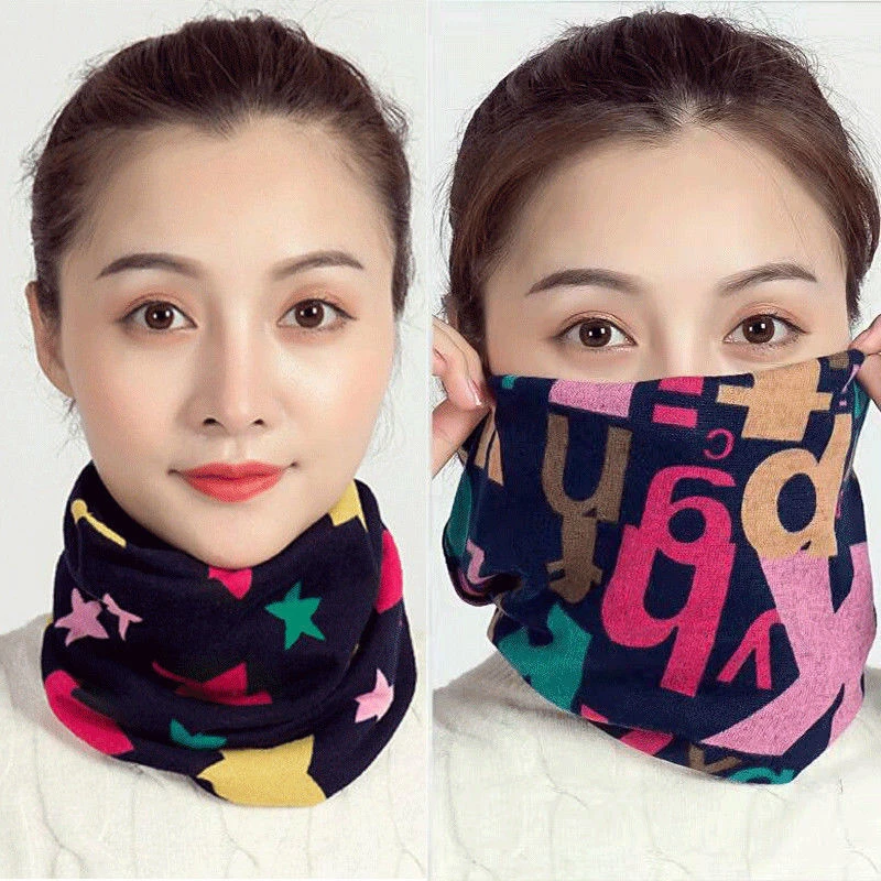 百变围脖女套头丝巾围巾女冬款学生女士扭扭帽子时尚冬季面罩防风