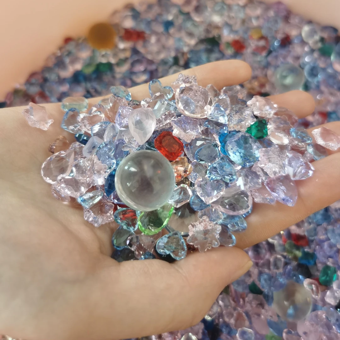 美甲装饰配件定制类水晶diy饰品水晶通用鱼缸花盆手工装饰品