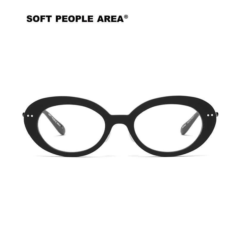 SOFT PEOPLE AREA BOBO黑框超轻猫眼椭圆框素颜镜光学镜