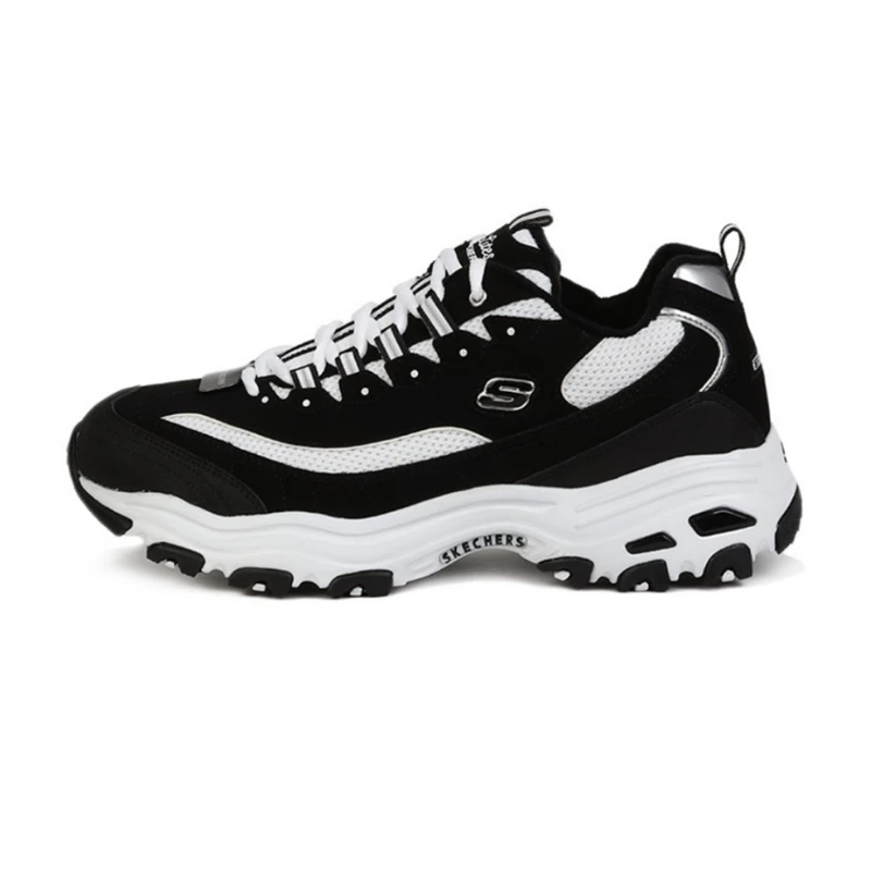 Skechers 斯凯奇 秋冬款女子保暖加绒休闲老爹熊猫鞋 66666254BKW