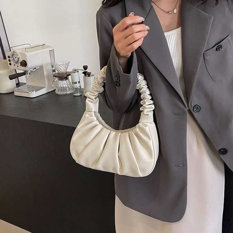 高级感轻奢小众设计包包女新款褶皱腋下云3605