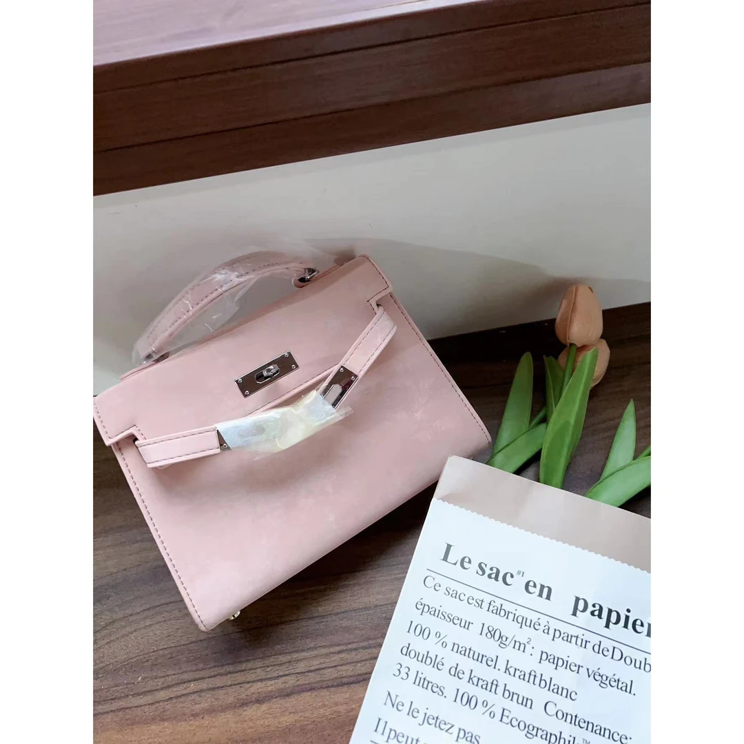 高级感百搭时尚手提小包包女凯莉复古斜挎包爆款小方包5197-1012