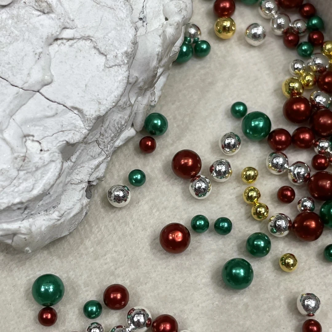 PF（圣诞堆钻珍珠）彩色迷你美甲装饰珍珠  Z200