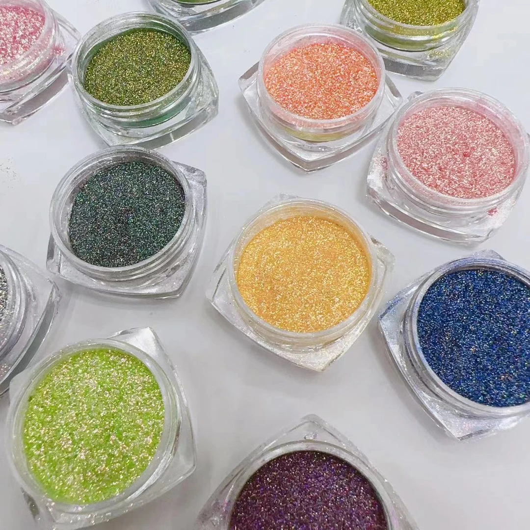 美甲超细点缀勾边镜面【彩虹粉】