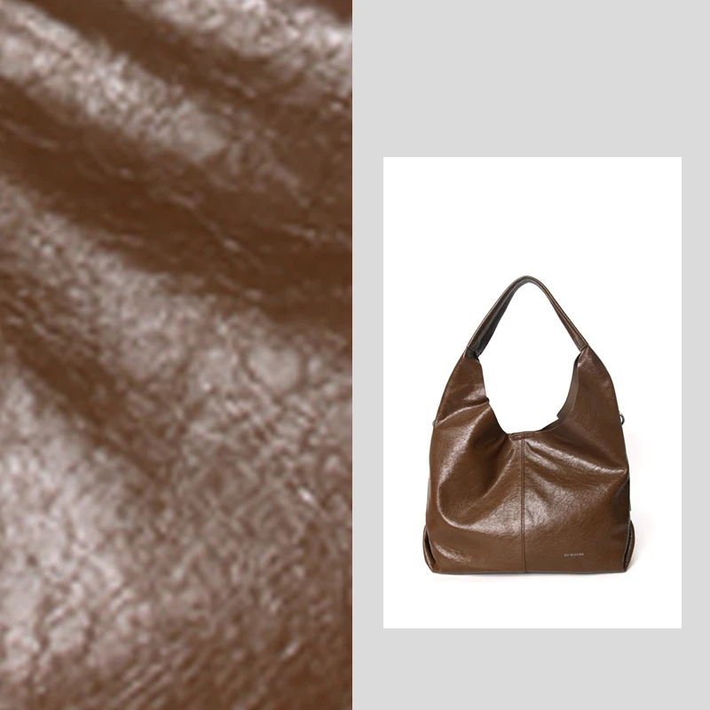 YCHZY· 原创设计   真皮高定单肩腋下包  RY6008-1棕色