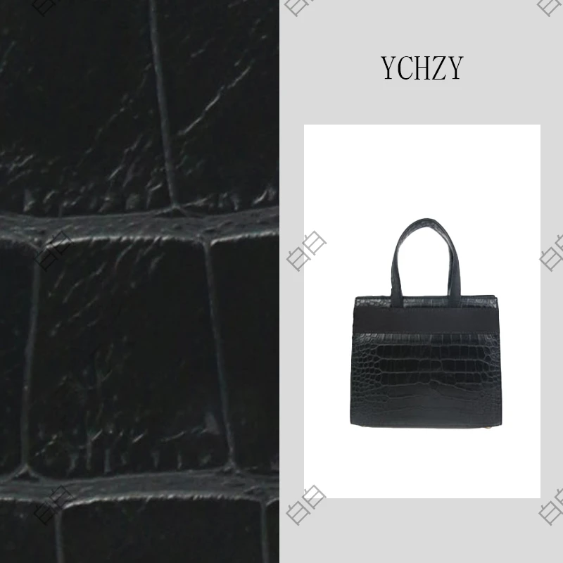 YCHZY· 原创设计 真皮高定单肩斜挎手提包  SH22-907A黑色