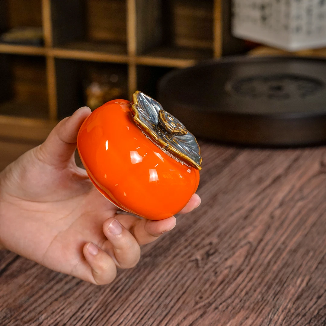 柿柿如意柿子茶叶罐