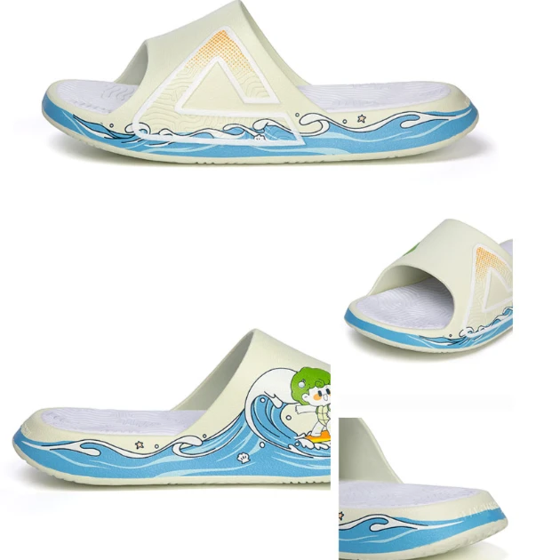 Peak/匹克态极涂鸦个性拖鞋海龟丽莎联名款夏季新款软底防滑耐磨