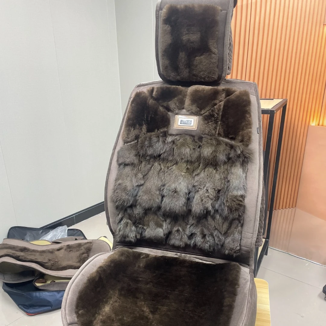 纯羊毛汽车坐垫狐狸毛汽车坐垫