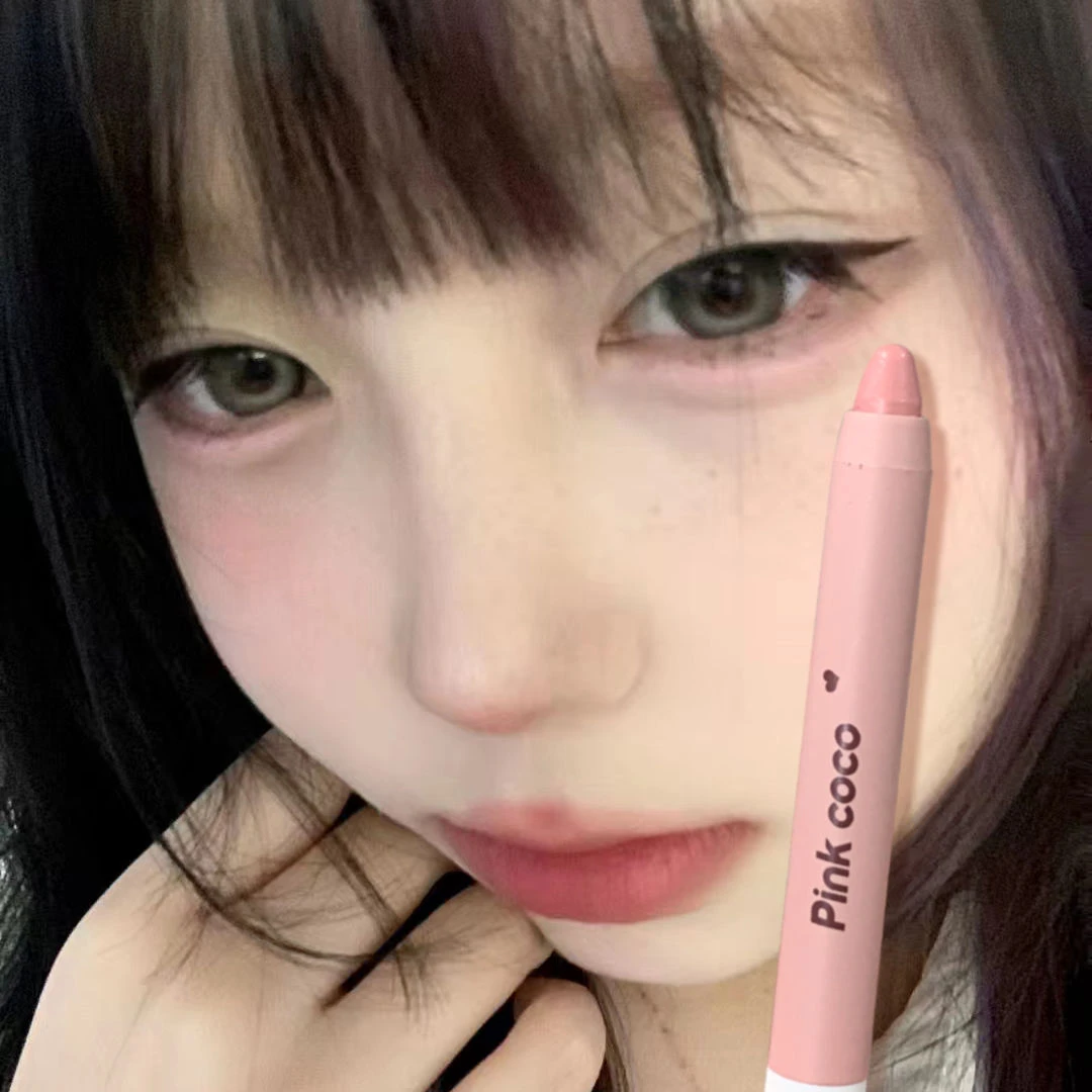 大眼甜妹~学生眼影卧蚕笔不易脱妆上学自然珠光细闪下至阴影笔ins