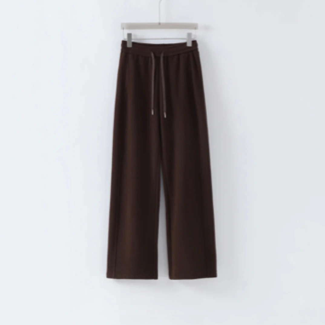 (羊毛醋酸混纺裤)秋冬新款女装高腰显瘦时尚裤百搭长裤宽松阔腿裤