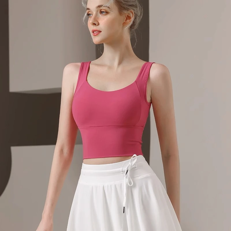 【晶晶专属】一体杯运动内衣女防震定型瑜伽背心外穿训练健身文胸