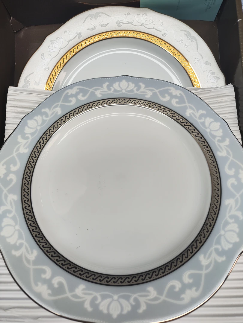 瓷器专属链接定向则武金银盘两只装