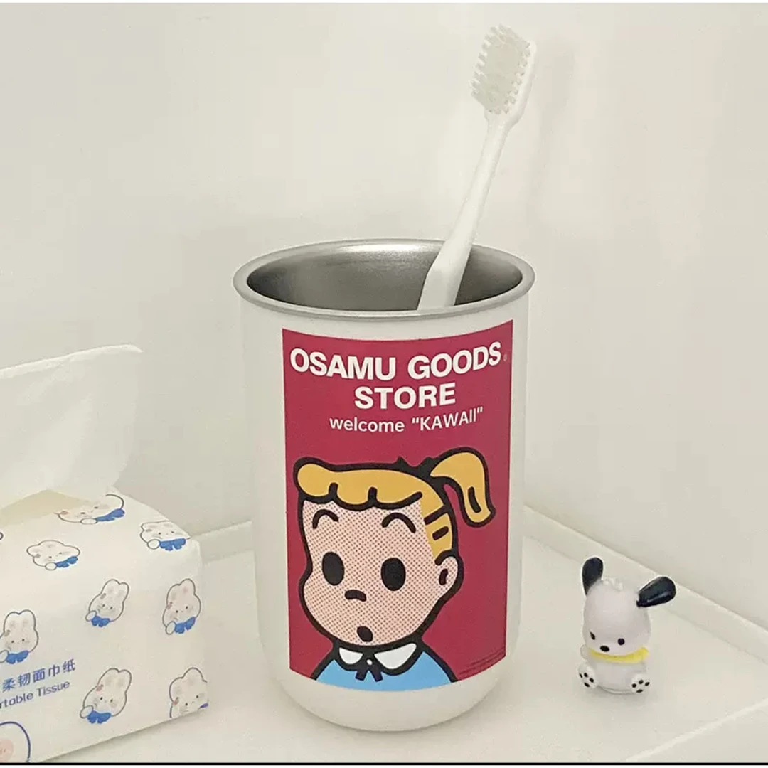 可爱漱口杯红色12*7.5