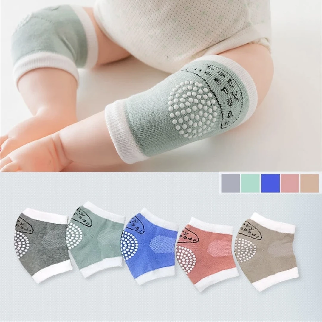 儿童夏季薄款护膝爬行学步防摔防磕碰防滑耐磨点胶婴儿0-7岁护肘