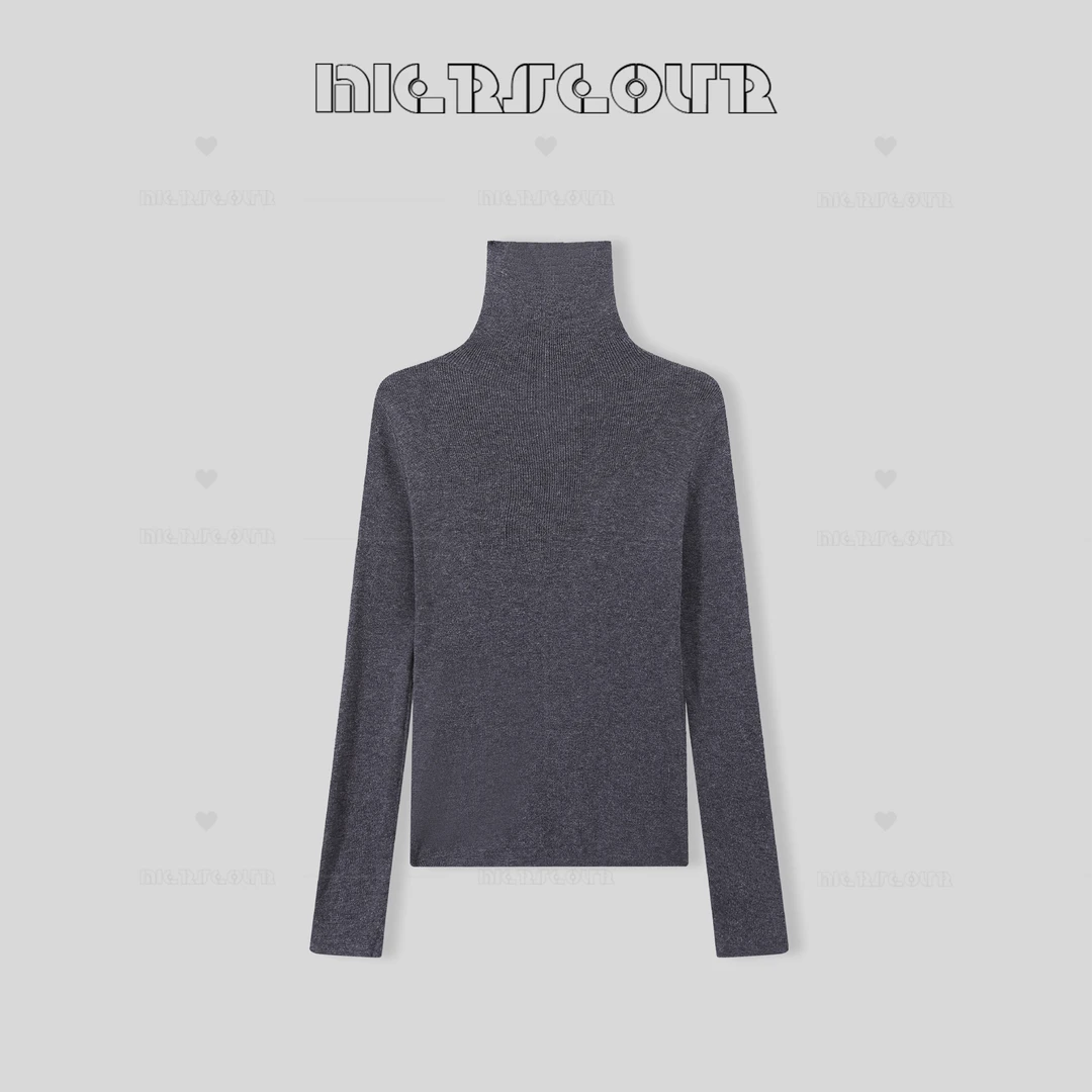 2024冬季新款简约高领针织内搭上衣6636-1