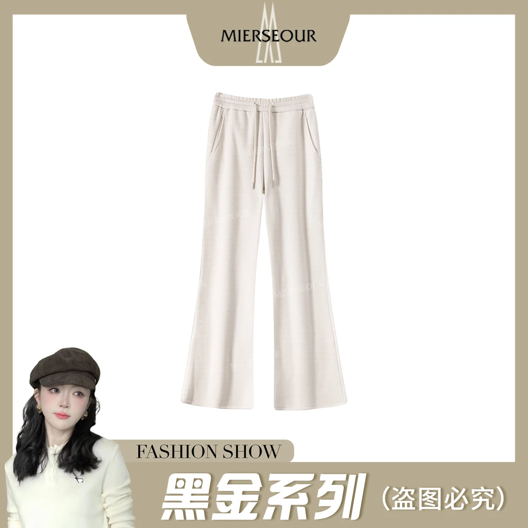 黑l金系列【休闲美学】2024秋冬新款设计感加厚百搭休闲裤606