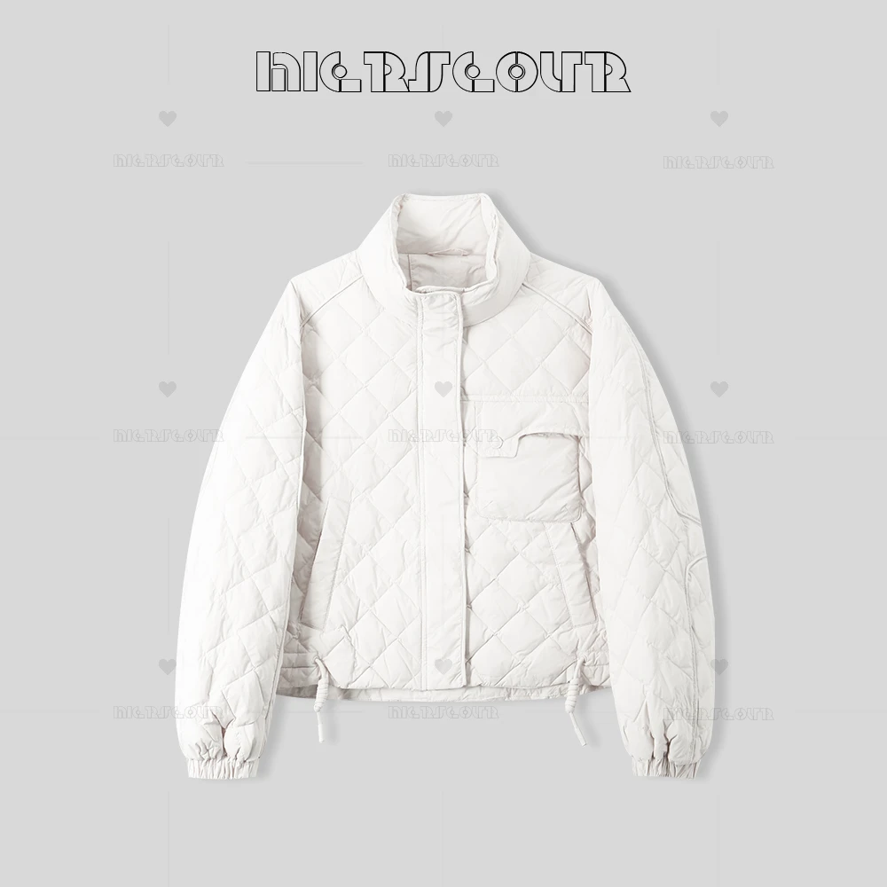 2024秋季新款简约设计菱格轻便羽绒服82301