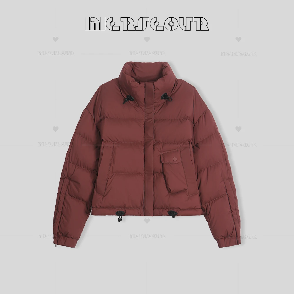 2024新款时尚短款白鸭绒羽绒服1106