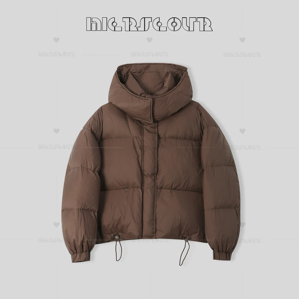 【自在探索】2024冬季新款简约休闲风时尚连帽羽绒服女装外套88002