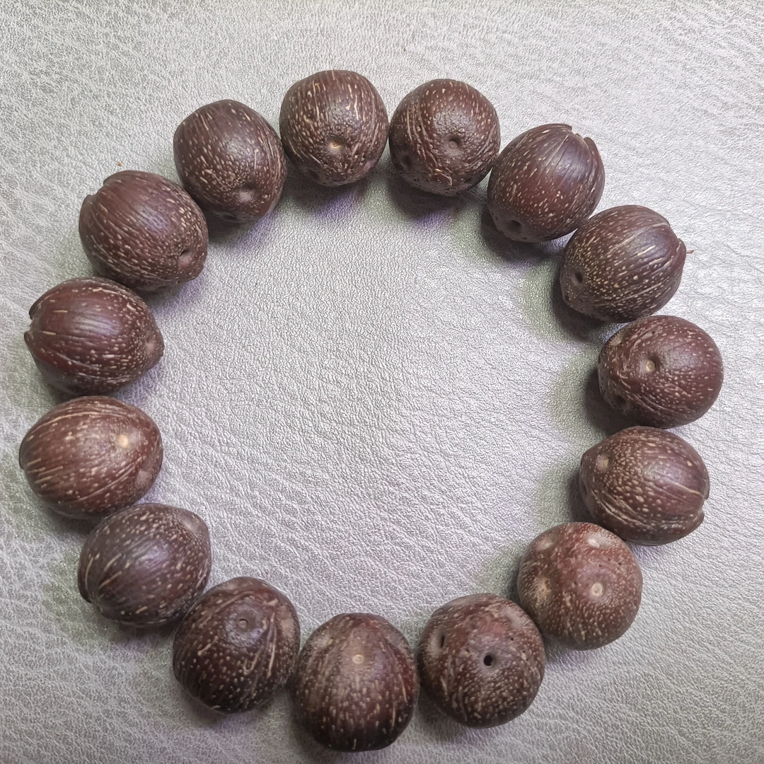 四眼天花板正圆紫金鼠原皮单圈手串