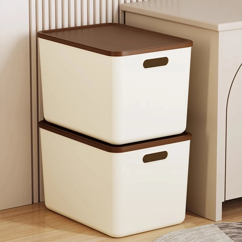 收纳箱家用衣服整理箱玩具零食储物杂物筐大号衣柜收纳盒塑料箱子