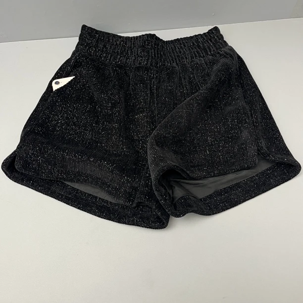 秋冬季韩版光泽亮晶晶灯芯绒短裤女阔腿裤百搭松紧腰开叉显瘦靴裤