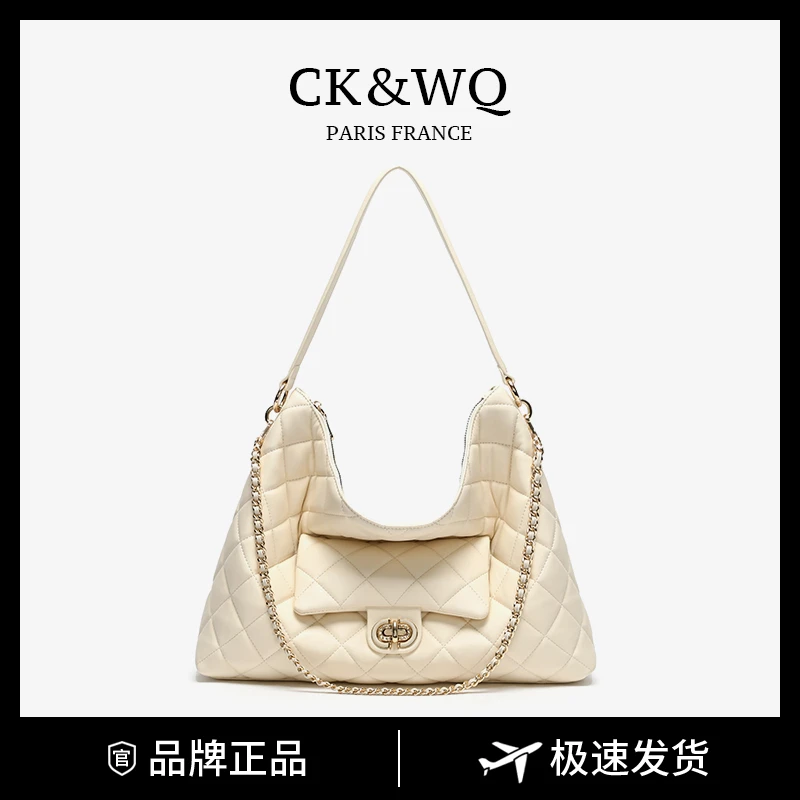 CK&WQ12-18上新时尚百搭通勤托特包WQ-1734X米白色