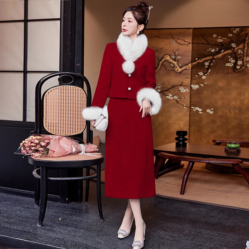 小香风羽绒服套装女2025冬季新款爆款时尚高端气质名媛保暖两件套