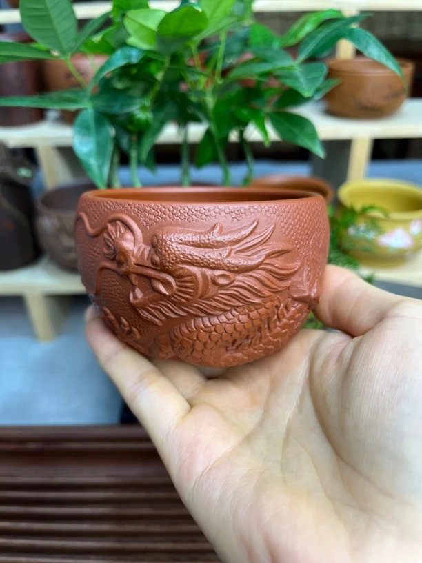 宜兴朱泥紫砂主人杯