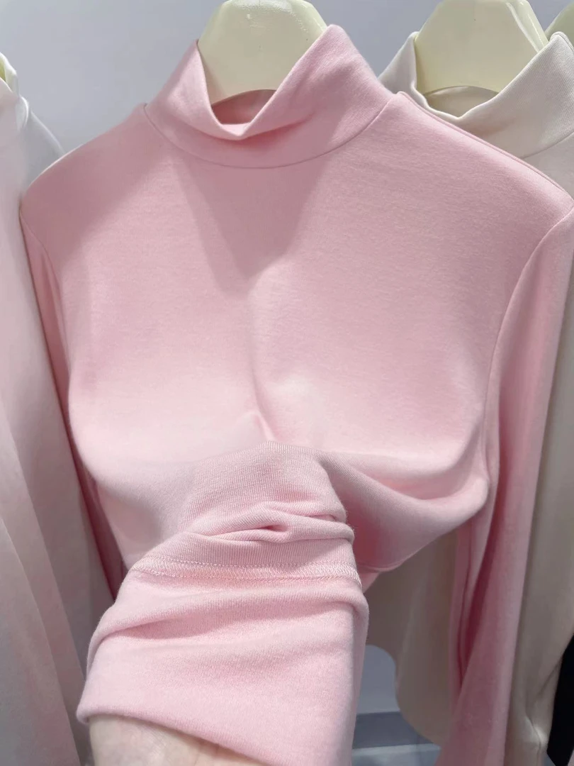 YH2025加绒《超软糯》打底衫女士半高领秋冬气质显瘦百搭修身保暖