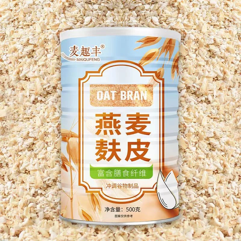 【麦趣丰】纯燕麦麸皮冲饮健身营养早餐代餐无添加蔗糖500g/桶