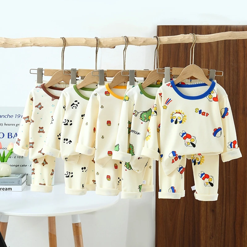 【热卖保暖】儿童秋套装新款男女童中小童家居服宝宝秋款睡衣家居服