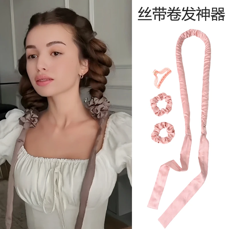 蝴蝶结睡眠卷发神器大波浪无热卷发棒丝带懒人卷发器睡觉卷头发